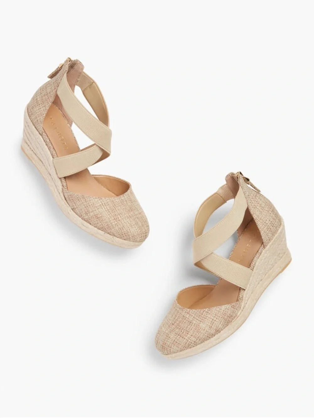 Talbots Lyndsay D’orsay Espadrille Wedges - Linen. 7.5. From Local Talbots!